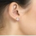 E065 Op Sparkling Crystal 5.5mm Cube Earrings Opalescent 1020012
